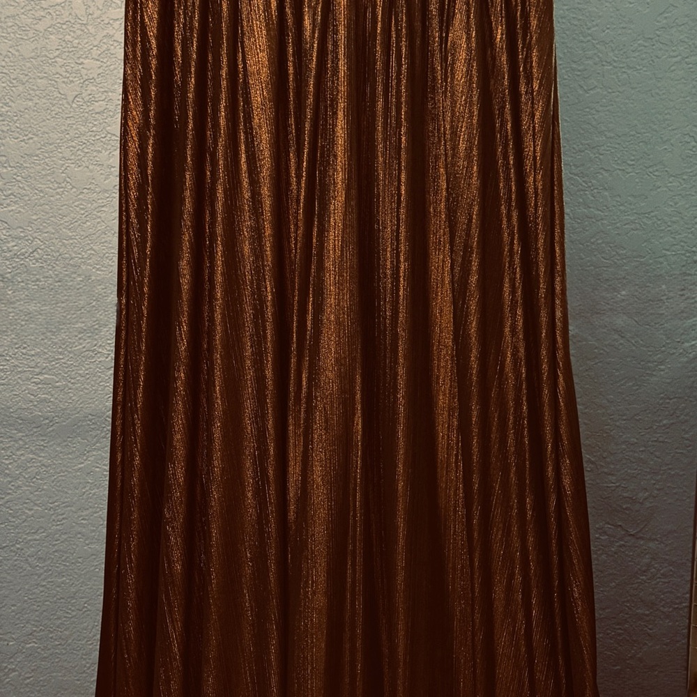 Lulu's Brown Pleated Maxi Skirt for Cocktail Nights